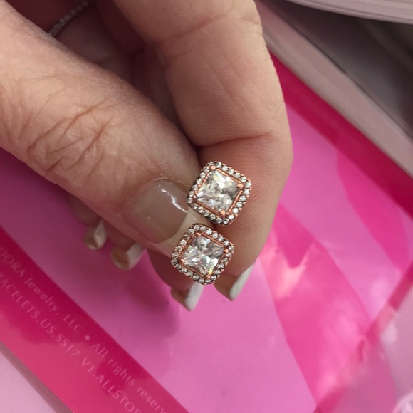 Pandora Jewelry - Timeless Elegance Cz Earrings rose Pandora